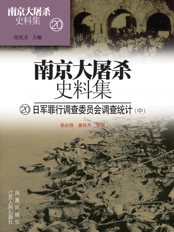 南京大屠杀史料集第二十册日本罪行调查委员会调查统计（中）