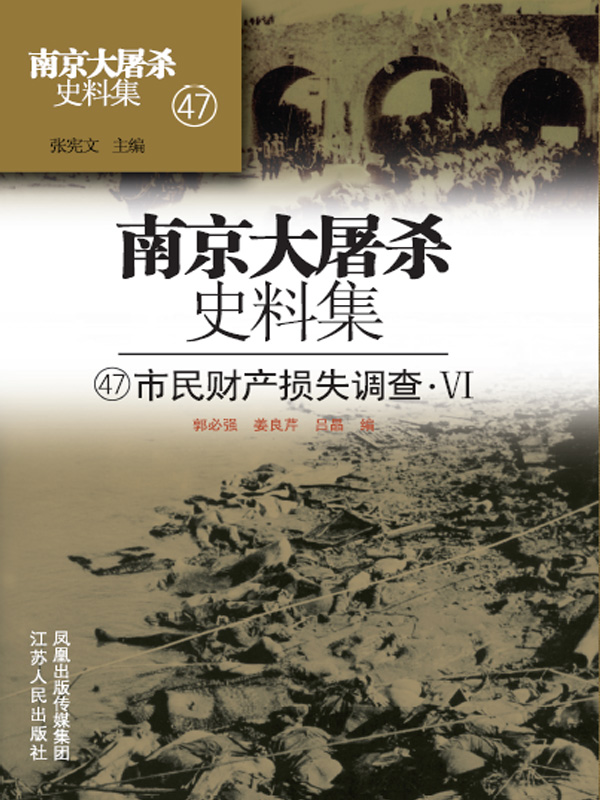 南京大屠杀史料集第四十七册市民财产损失调查6
